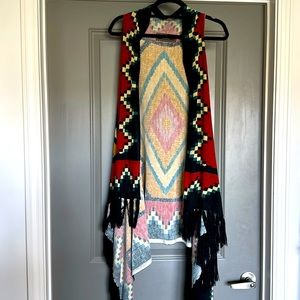 Double D Ranch long vest with fringe